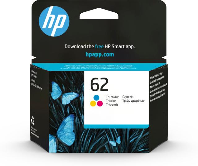HP 62 Tri-color Ink Cartridge