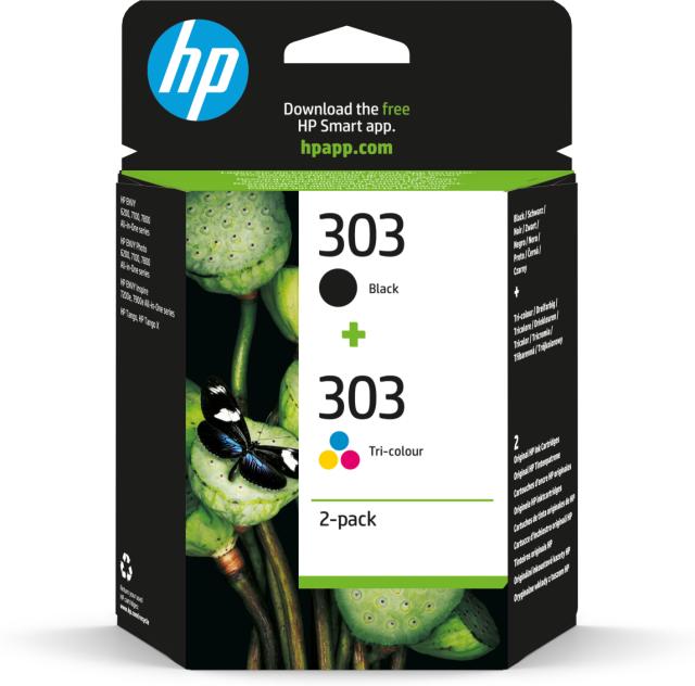 HP 303 2-pack Black/Tri-color Ink Cartri