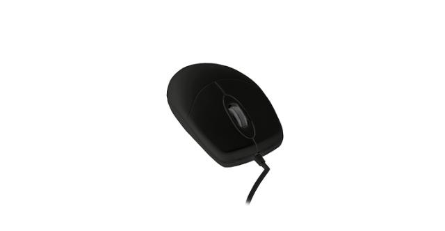 ACTIVE KEY Washable Scroll Wheel Mouse Watertight USB Black