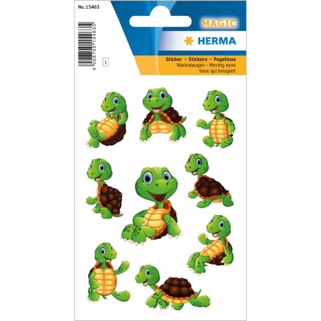 Herma stickers Magic little turtle moving eye (1)