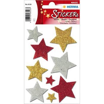 Herma Klistremerker Magic jule stjerner glitter (1)