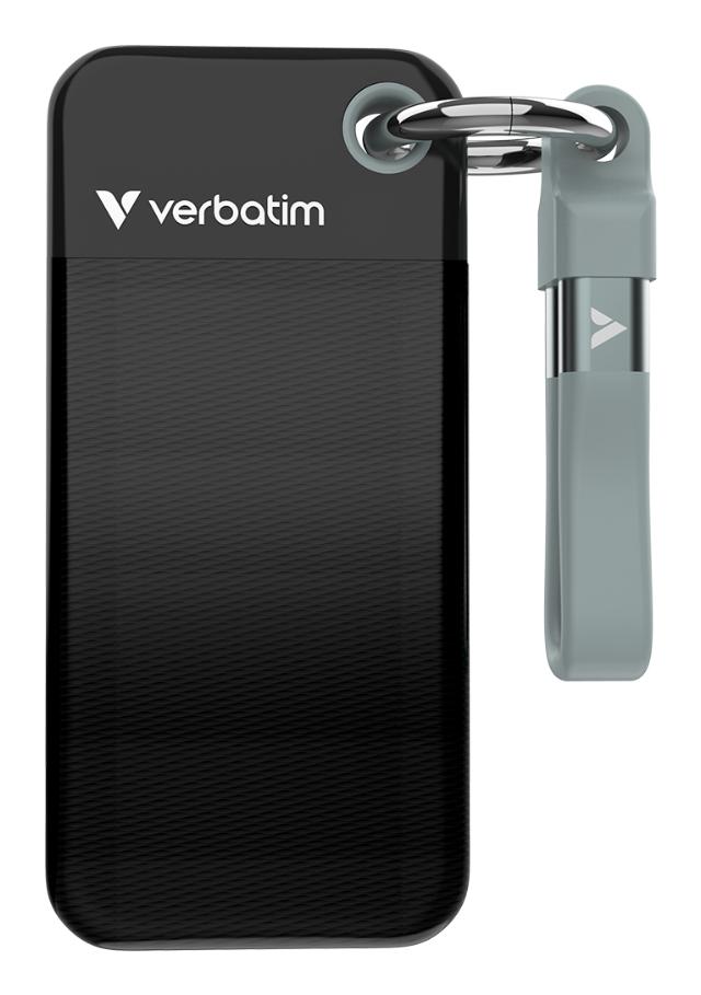 VERBATIM USB 3.2 Gen 2 2TB Pocket SSD, Sort/Grå