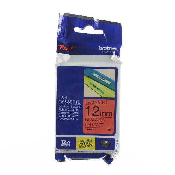 Brother TZe tape 12mmx8m black/red