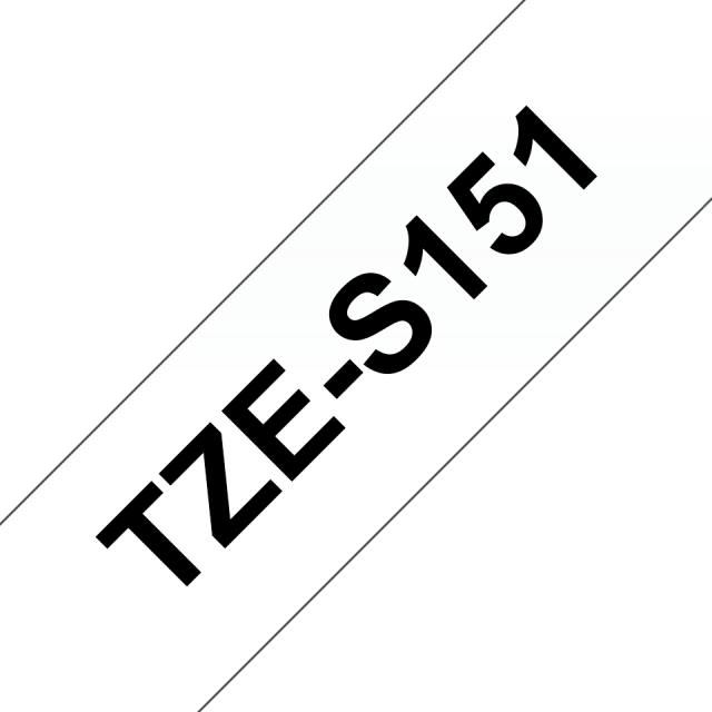 BROTHER TZES151 strong bk/clear 24mm 8m