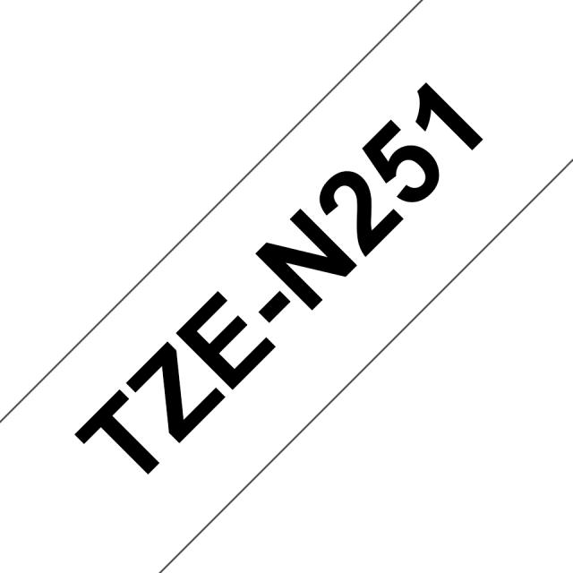 TZe tape 24mmx8m non laminated blck/wht