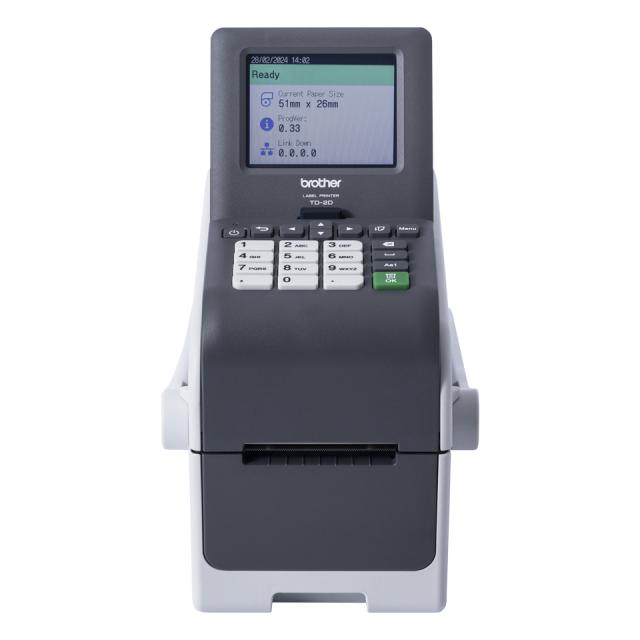 TD-2350DSAH300 2-inch printer 300dpi/Displ./Handle (USB/LAN/