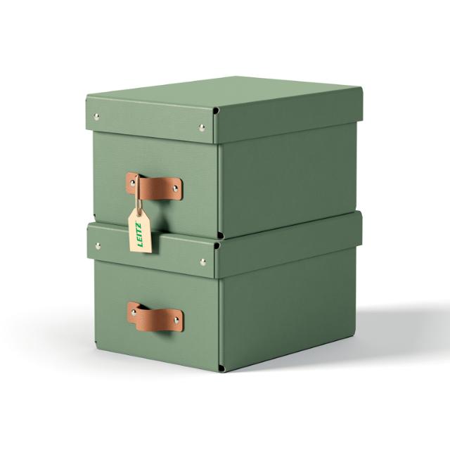 LEITZ Arkivboks Puro small jordgrønn (2)