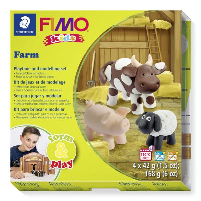 STAEDTLER Modell leire Fimo Kids Bondegård 4x42g (4)