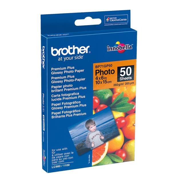 BROTHER BP-71GP50 photo paper A6 50BL