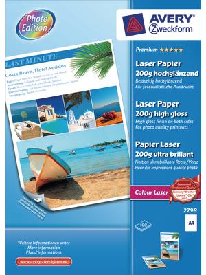 Premium Glossy laser photo paper 200g (100)
