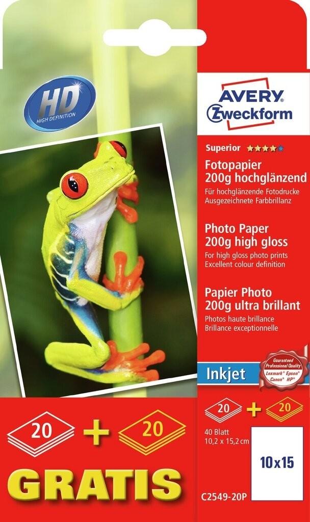 Avery Fotopapir Glossy Inkjet 200g 10x15 (50)