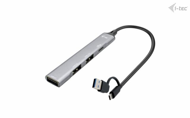 USB-A/USB-C Metal HUB 1x USB-C 3.1+3x USB 2.0