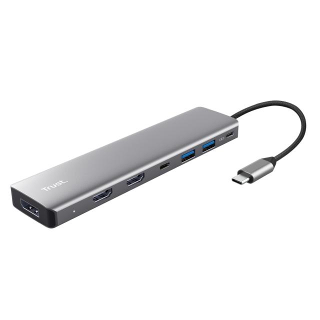 TRUST Dalyx 7in1 Multiport Adapter Grey