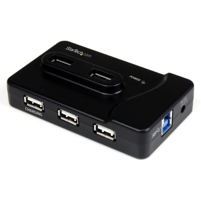 STARTECH 7 Port USB 3.0/2.0 Hub with Cha