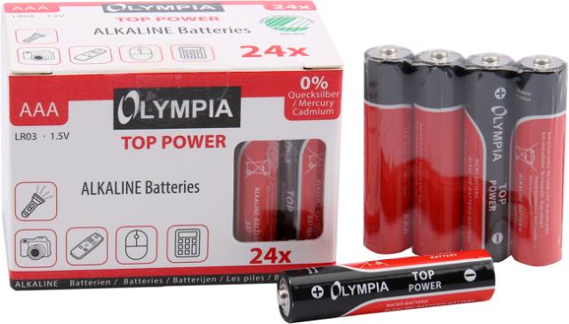 Batteri OLYMPIA Alkaline AAA (24)