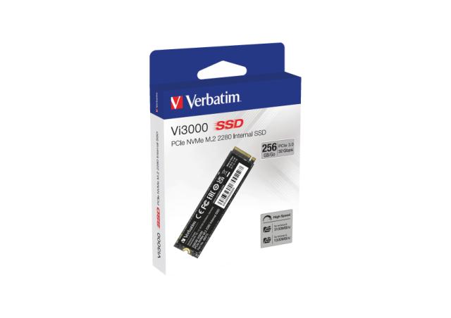 VERBATIM Vi3000 Internal PCIe NVMe M.2 SSD 256GB