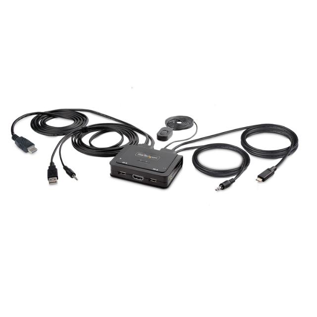 STARTECH 2-Port Hybrid Cable KVM Switch