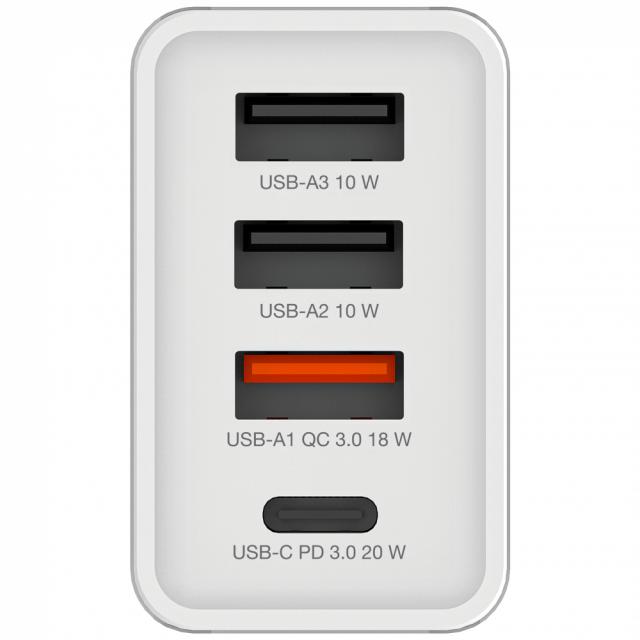 VERBATIM CHR-30EU2 4-port USB Charger White EU