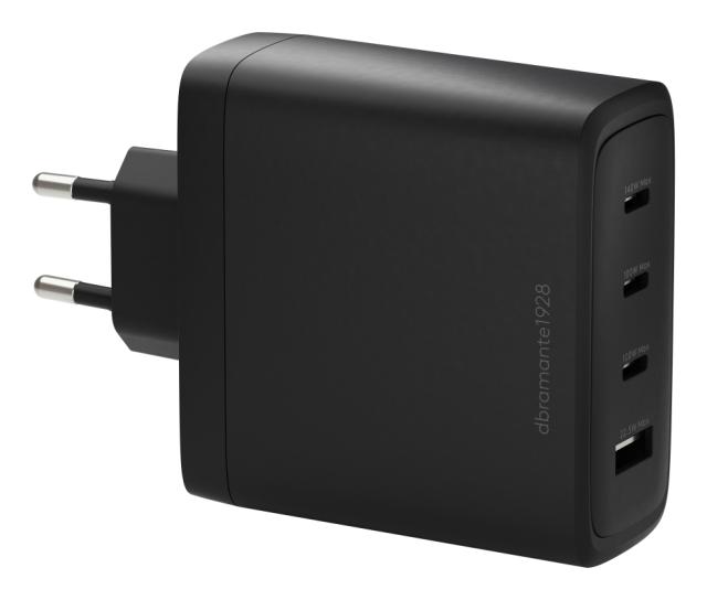 IT - EU W. Charger - 3xUSB-C 140W + 1xUSB-A - BLK