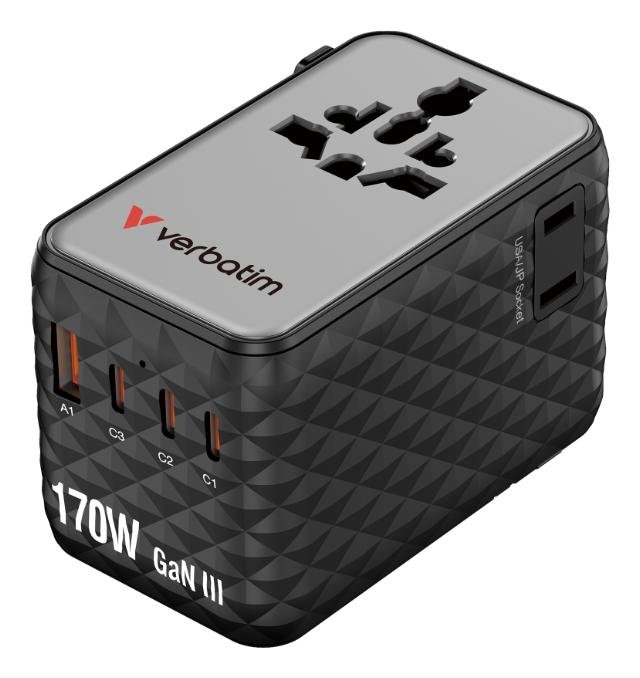 VERBATIM 170W Universal Travel Adapter Black