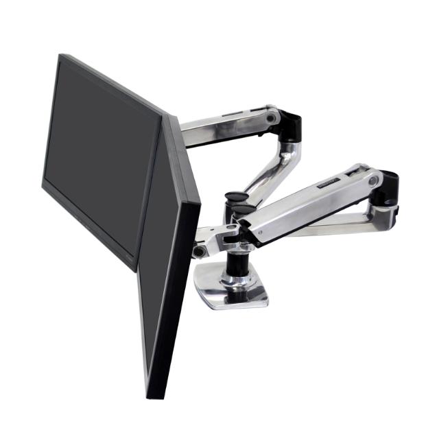 ERGOTRON LX Dual Side-by-Side Arm silver