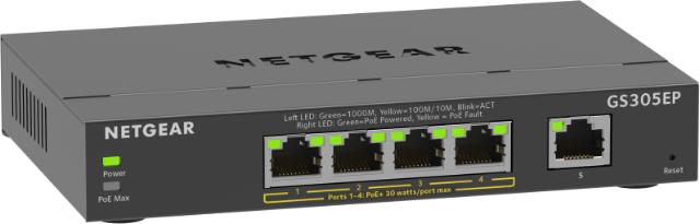 NETGEAR 5PT GE Plus Switch W/POE+