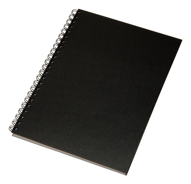 Esselte Notatbok Memo Art A5 wire-o Linjert sort