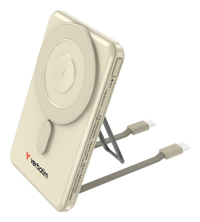 VERBATIM Charge n Go USB-C Cable Power Bank Magnet 5K Gold