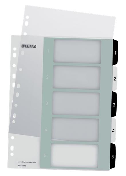 Register PP PC-utskrift A4+ 1-5 Hv/Sort