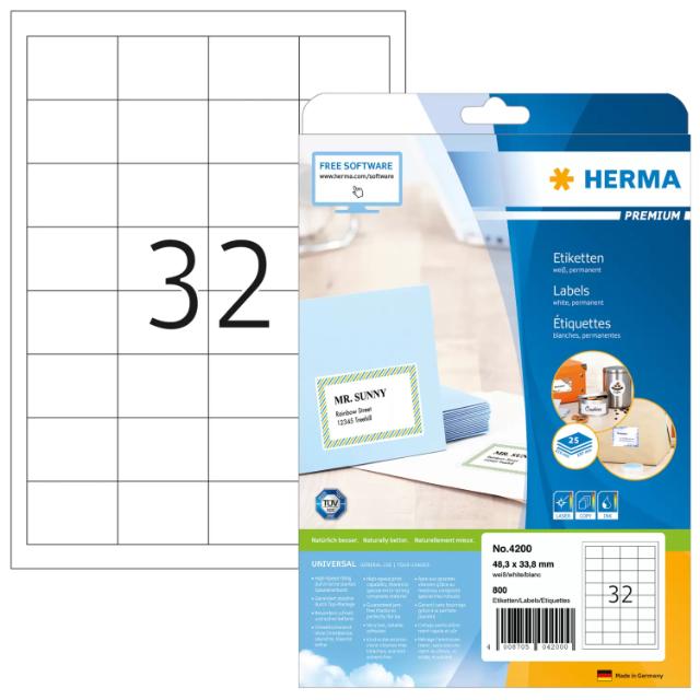 Herma Etikett Premium A4 48,3x33,8 (25)