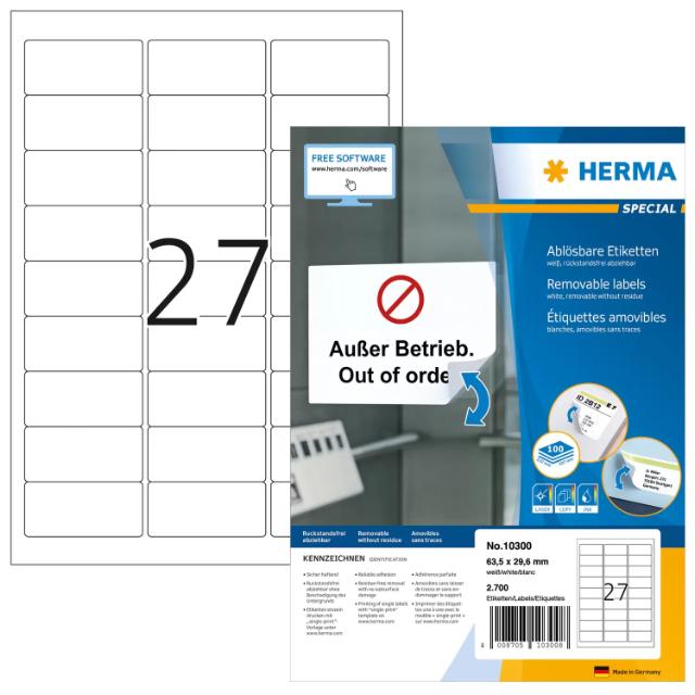 Herma Etiketter Movables 63,5x29,6 (100)