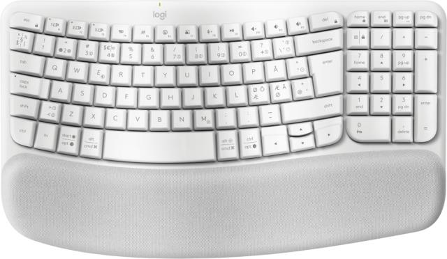 Wave Keys wireless ergonomic keyboard, Off-white (Nordic)