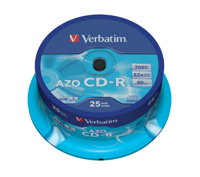 CD-R AZO 52X Crystal spindel (25)