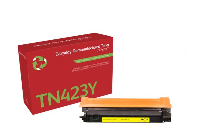 Everyday Reman yellow toner TN423Y high capacity 4K