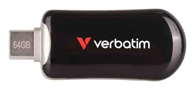 VERBATIM Plectra USB-C Flash Drive Black 64GB