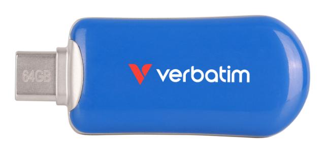 VERBATIM Plectra USB-C Flash Drive Blue 64GB