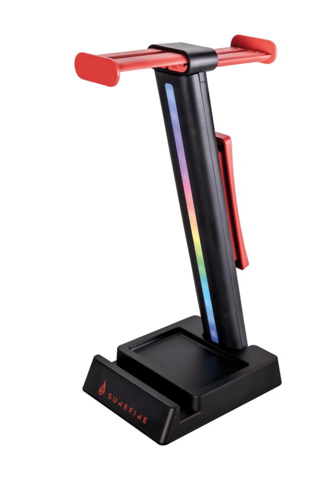 SUREFIRE Vinson N1 Dual Gaming RGB Headset Stand, Sort