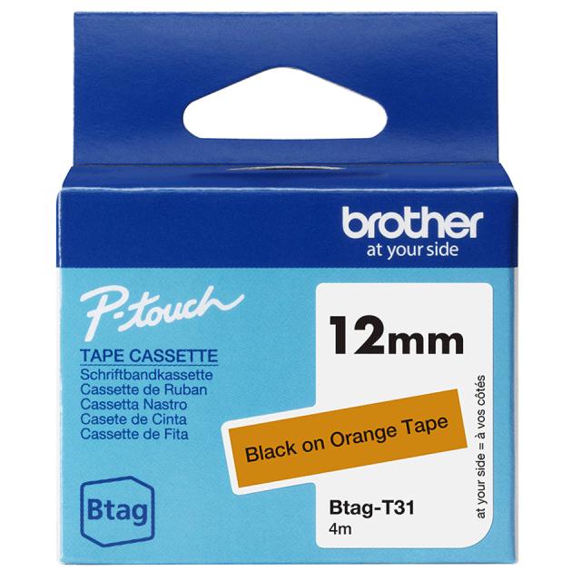 BROTHER 12MM BTAGT31 Ribbon Black