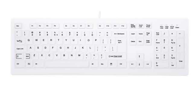 ACTIVE KEY Hygiene Desktop Keyboard. Fullt forseglet USB Hvi
