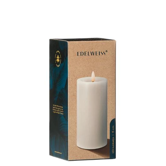 Kubbelys Edelweiss Led 7,5x15cm hvit