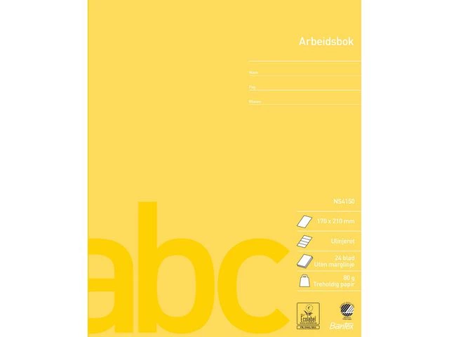 Arbeidsbok BANTEX 17x21 80g ulinjert