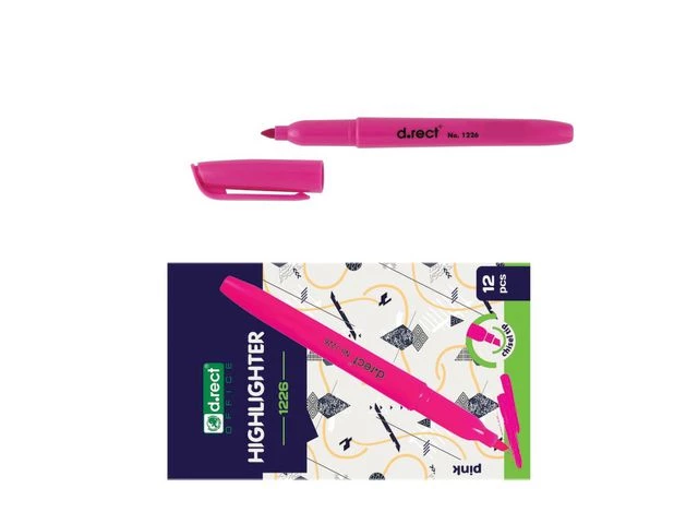 Tekstmarker D.RECT 1226 rosa