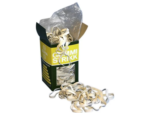 Gummistrikk GUMA nr 20/8 500g hvit (240)