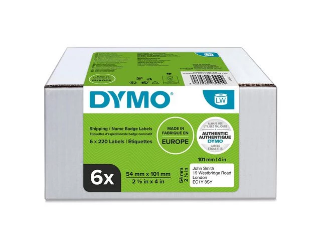 Label Ship/naming 54x101 perm white 220 pcs (6 rolls)