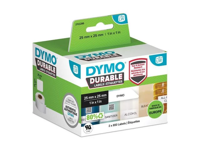 Dymo LabelWriter Durable square multi-purpose 25mm x 25mm