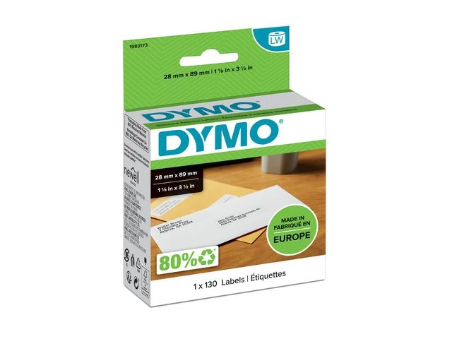 Dymo LabelWriter etiketter 28x89mm (1x130)