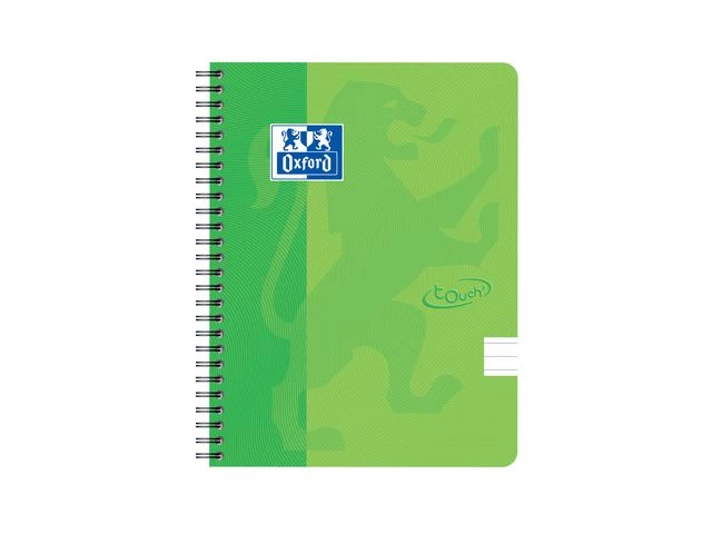 Oxford Touch notebook A5+ ruled 70 sheets 90g green