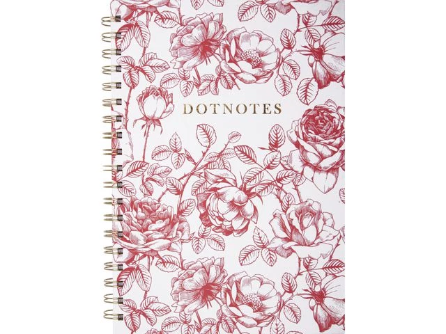 Notatbok BURDE DotNotes B5 spiral Blomst