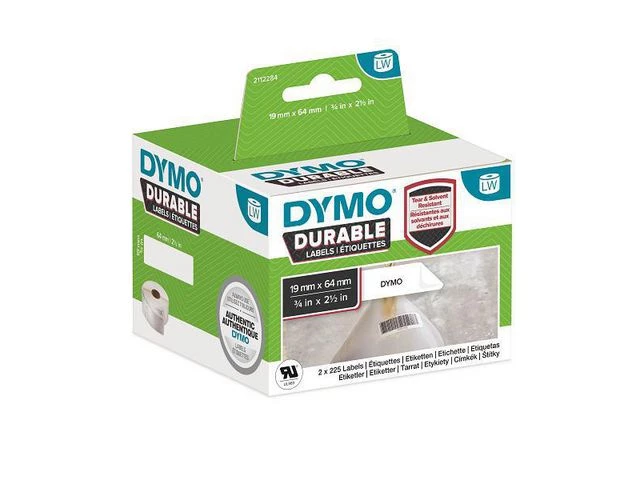 Dymo LabelWriter Durable barcode label 19mm x 64mm 2 rolls