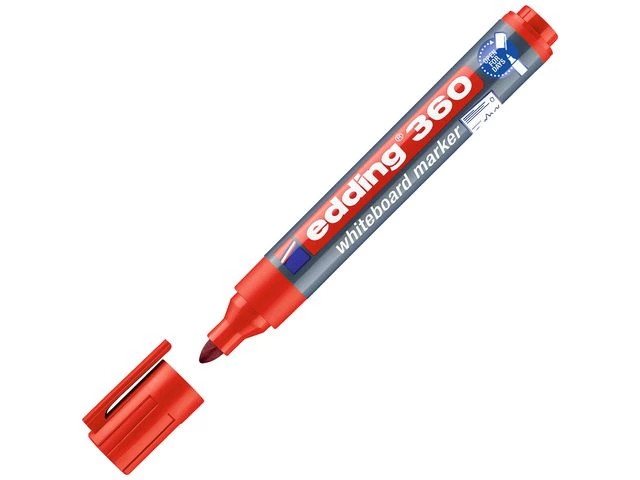 Whiteboardpenn EDDING 360 rund rød